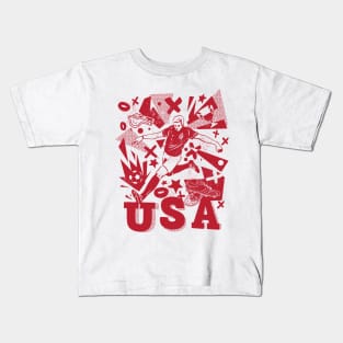 Vintage United States Soccer Player 2022 Kids T-Shirt